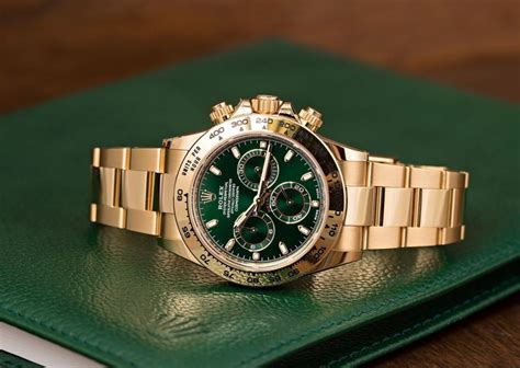 rolex gold green leather|rolex gold watch green face.